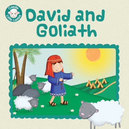 David and goliath candle - david,
